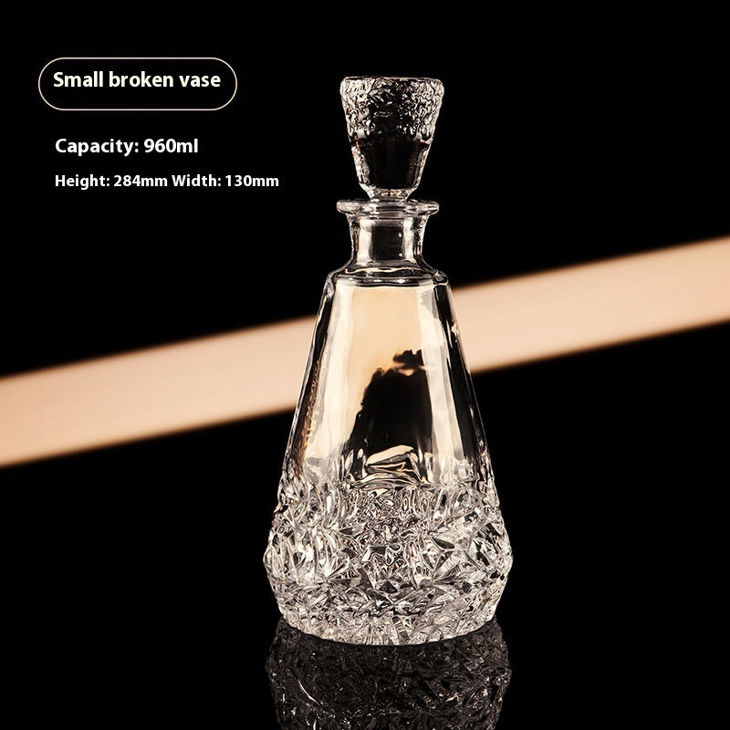 European Whiskey Wine Bottle Crystal Glass Wine Set