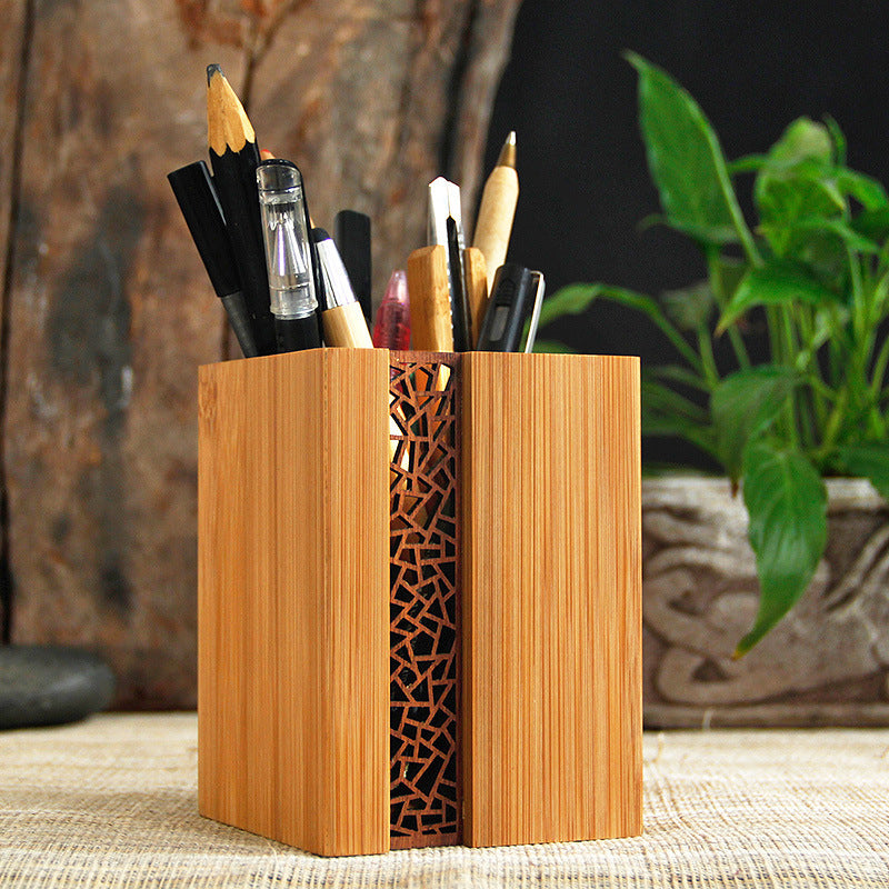Vintage Chinese Style Desk Storage Pen Holder