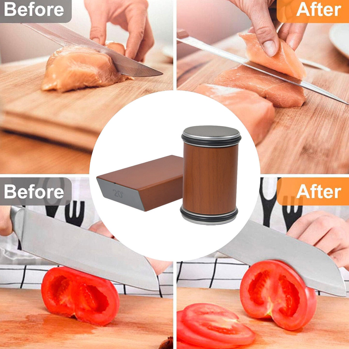 Knife Sharpener Kit Rolling Edge Countertop Knife Sharpener Knife Stone For Cooking