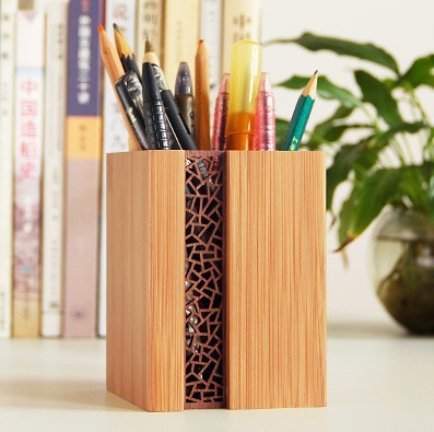 Vintage Chinese Style Desk Storage Pen Holder