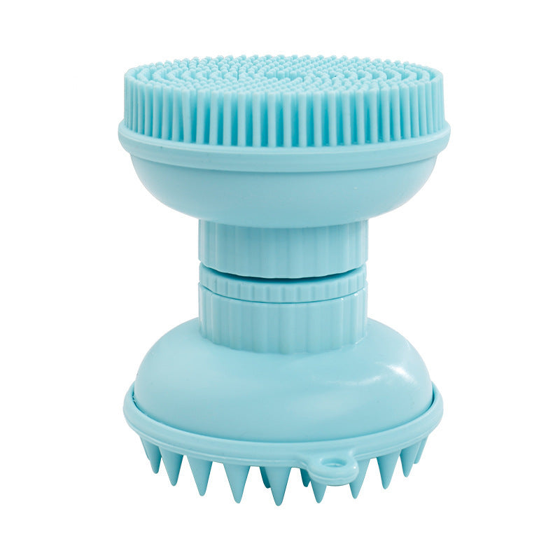 Double-Sided Shower Brush Silicone Shower Shampoo Brush