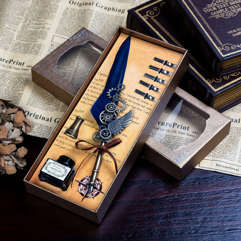 Wings Fountain Pen Dip Pen Ink Quill Set