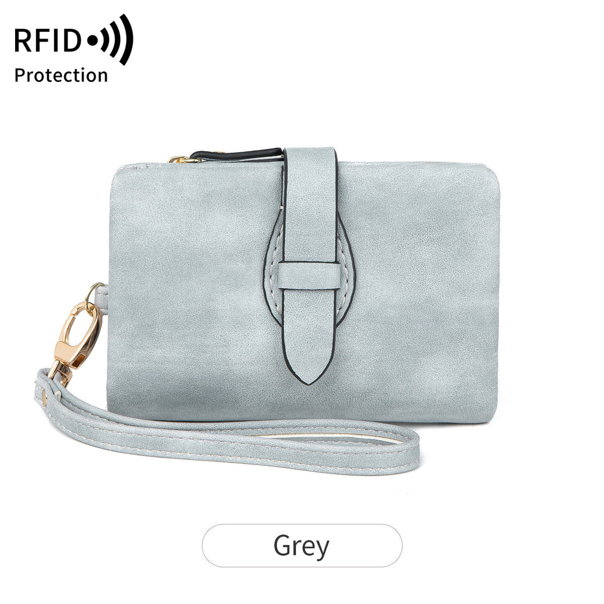 RFID Women's Wallet Soft Leather Solid Color 70 Off Short Style