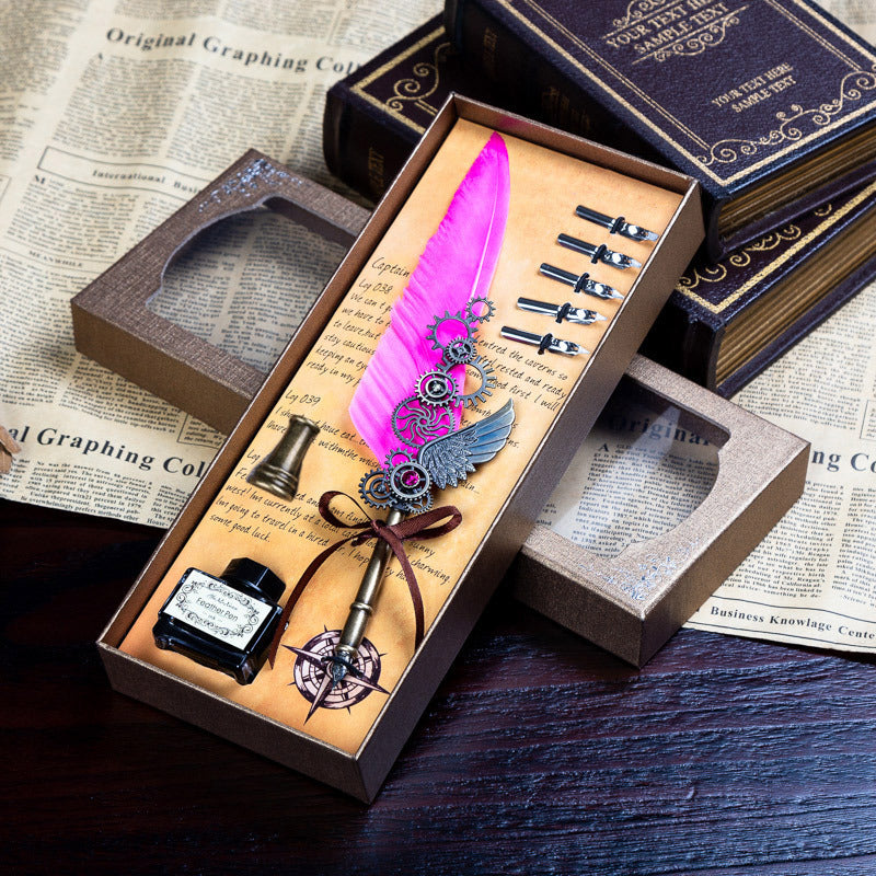 Wings Fountain Pen Dip Pen Ink Quill Set