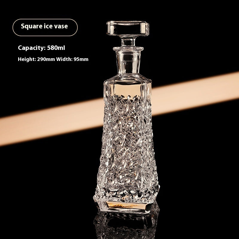 European Whiskey Wine Bottle Crystal Glass Wine Set