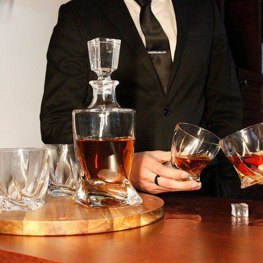 Wine Wooden Box Whiskey Stone Storage Box Glass Wine Glass Suit