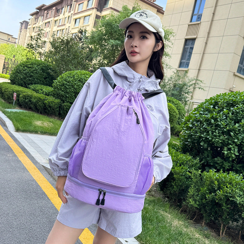 Drawstring Drawstring Pocket Outdoor Tennis Backpack