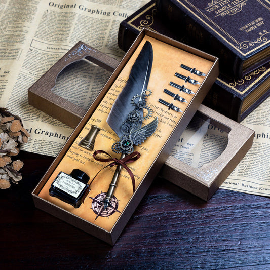 Wings Fountain Pen Dip Pen Ink Quill Set