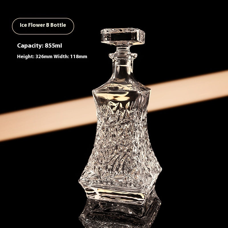 European Whiskey Wine Bottle Crystal Glass Wine Set