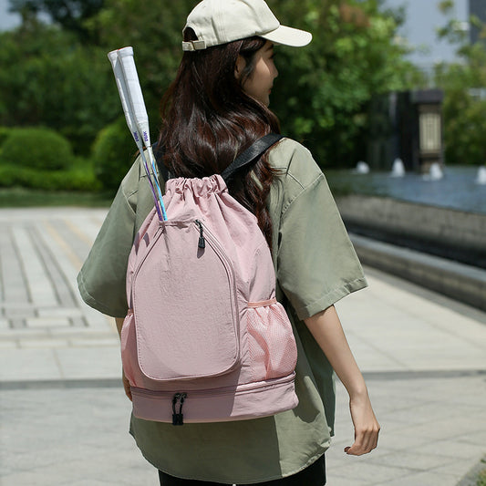 Drawstring Drawstring Pocket Outdoor Tennis Backpack