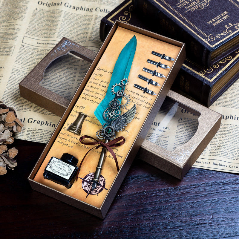 Wings Fountain Pen Dip Pen Ink Quill Set