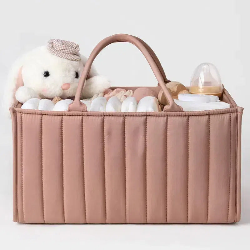 Baby Diaper Caddy Organizer, Stylish Storage Basket For Newborn Essentials And Diaper Station, Gift For Baby Shower And Registry Must-Have