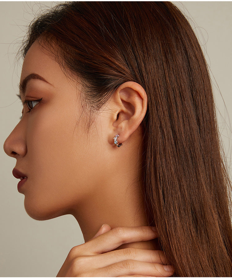 S925 Sterling Silver Colorful Cute Claw Stud Earrings