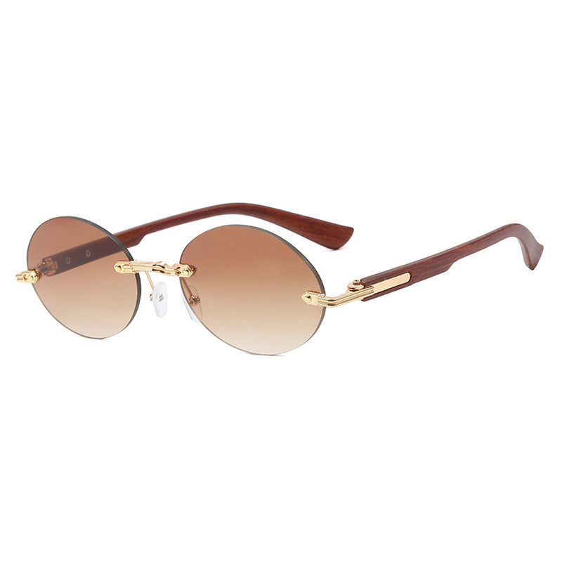 Women's All-match Frameless Trimming Oval Sunglasses