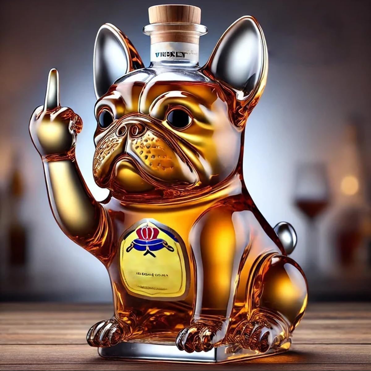 Funny French Whiskey Bottle