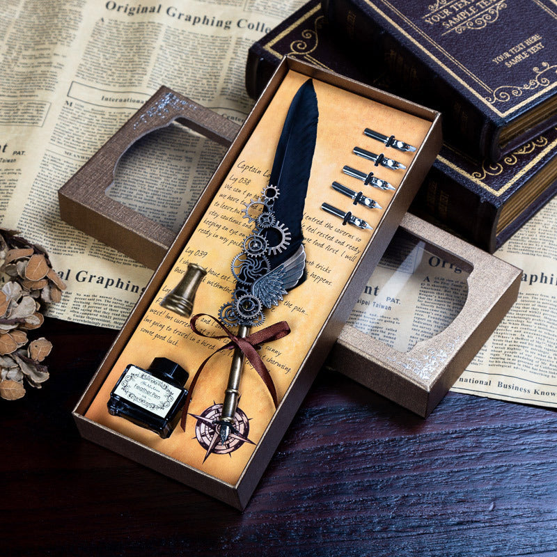 Wings Fountain Pen Dip Pen Ink Quill Set