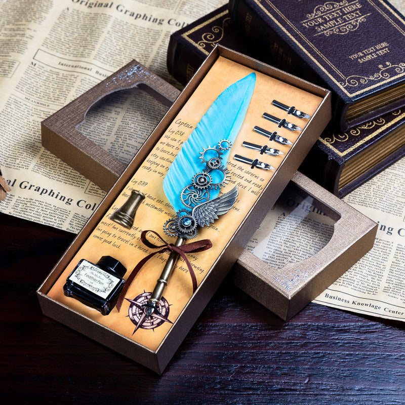 Wings Fountain Pen Dip Pen Ink Quill Set
