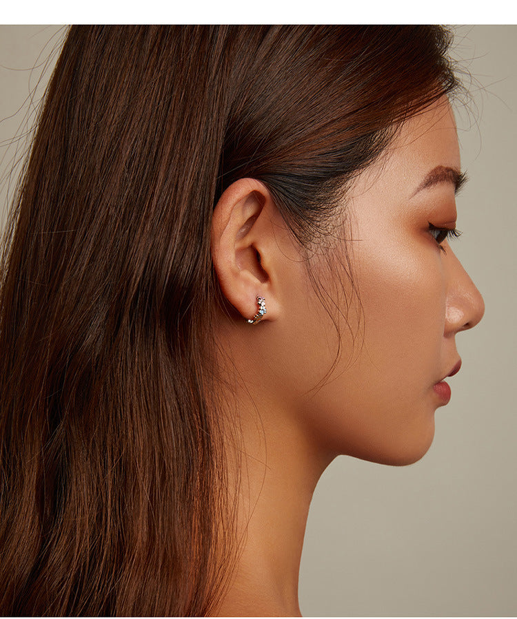 S925 Sterling Silver Colorful Cute Claw Stud Earrings