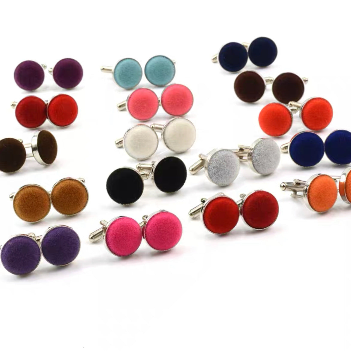 Double-Layer Gold Velvet Horn Bow Square Scarf Cufflinks Three-piece Set
