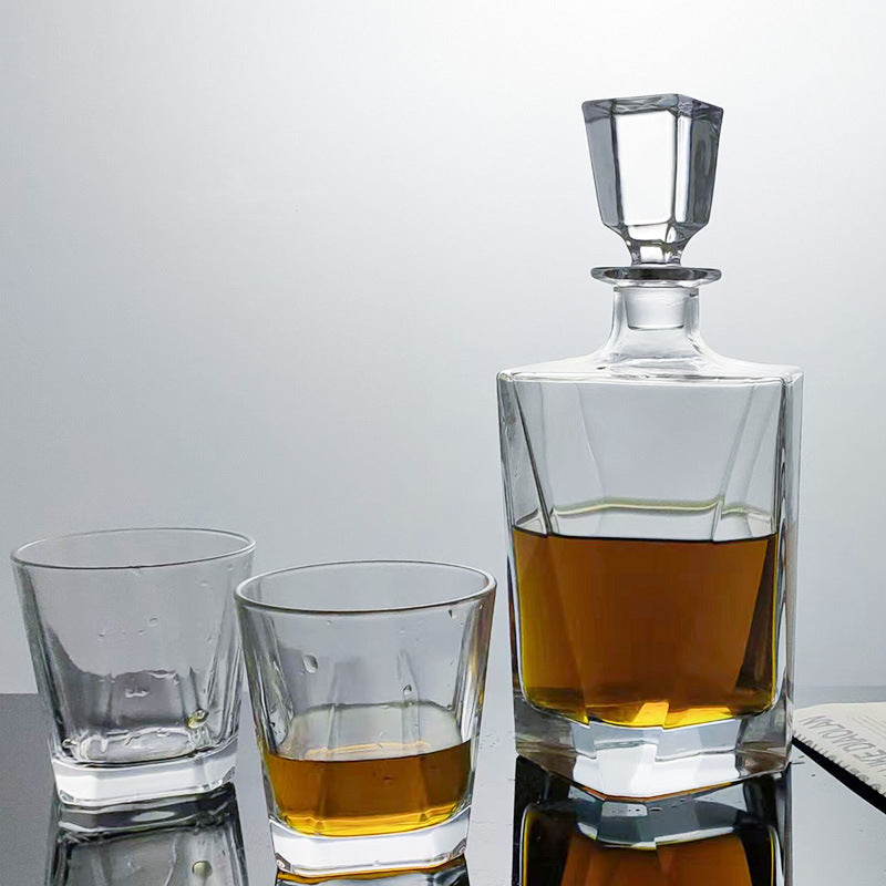 New Whiskey Wine Bottle Transparent Crystal Glass Wine Decanter