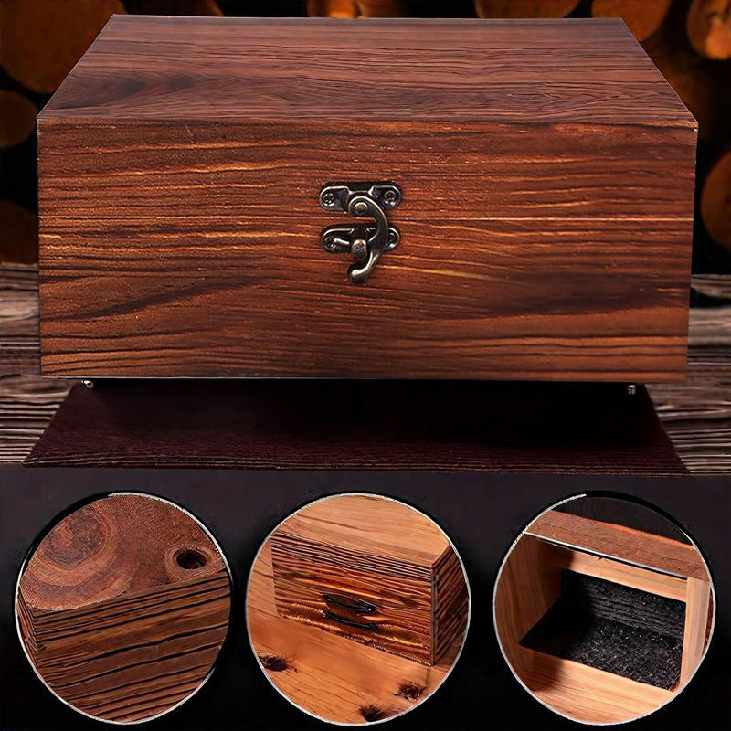 Wine Wooden Box Whiskey Stone Storage Box Glass Wine Glass Suit