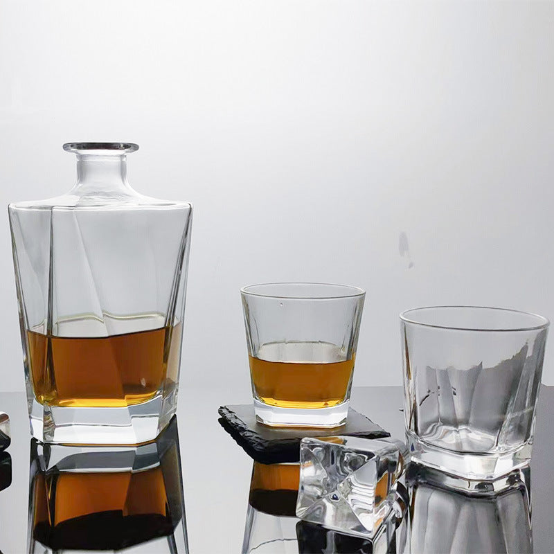 New Whiskey Wine Bottle Transparent Crystal Glass Wine Decanter